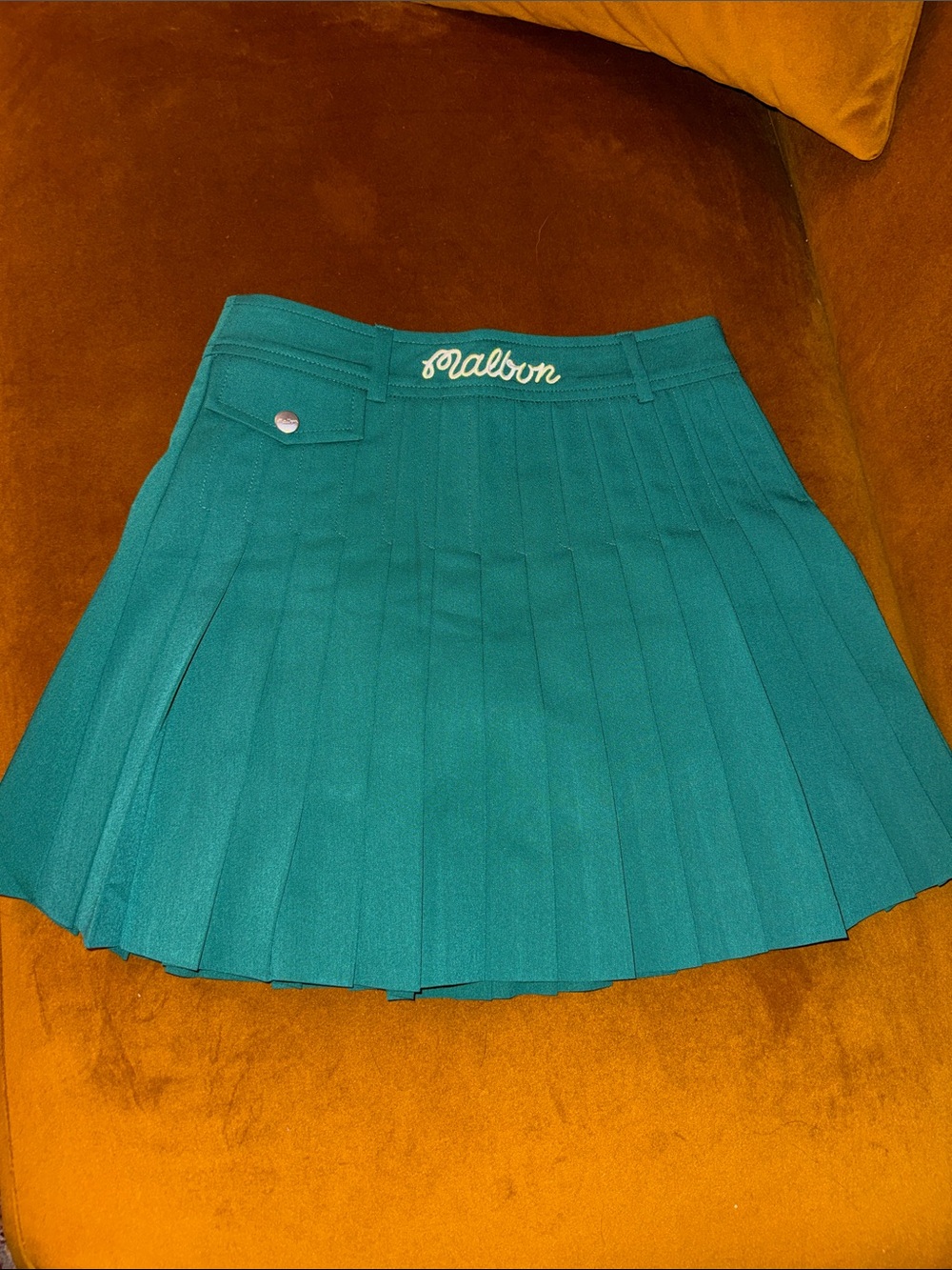 Malbon Womens Pleated Golf Skort in Hunter Green Size Small